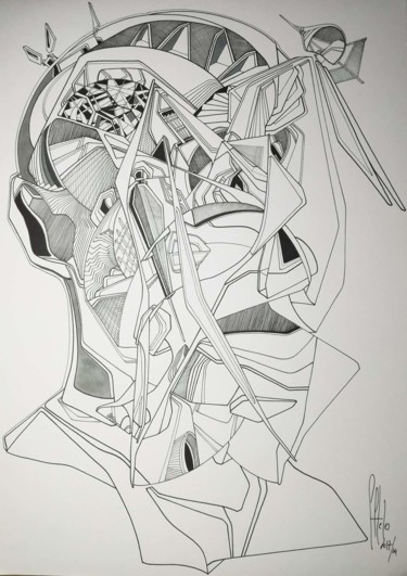 Drawing titled "Série "Quem Vê Cara…" by Pedro César Teles, Original Artwork