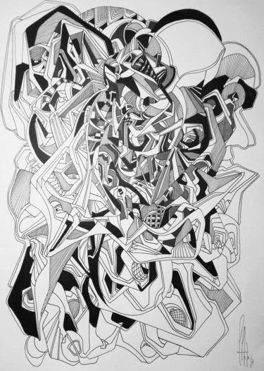 Drawing titled "Série "Quem Vê Cara…" by Pedro César Teles, Original Artwork