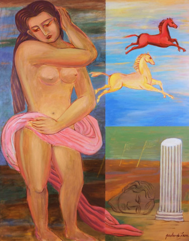 Painting titled "ECCE HOMO" by Pedro De Leon, Original Artwork, Acrylic