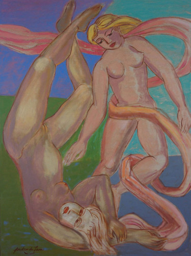 Painting titled "LA NAISSANCE DU PRI…" by Pedro De Leon, Original Artwork