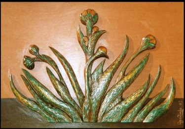 Escultura titulada "Frailejon en verde" por Pedro Alberto Galindo Chagín, Obra de arte original