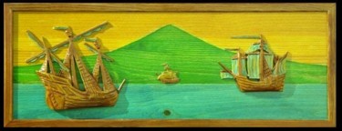 Escultura titulada "Isla verde" por Pedro Alberto Galindo Chagín, Obra de arte original