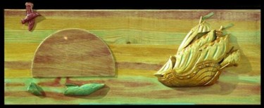 Escultura titulada "Pajaro navegante" por Pedro Alberto Galindo Chagín, Obra de arte original