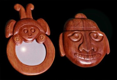 Escultura titulada "Mascaras" por Pedro Alberto Galindo Chagín, Obra de arte original