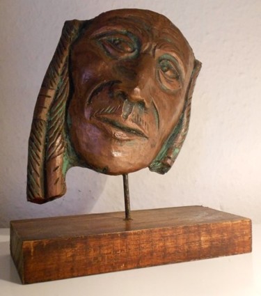 Sculpture titled "Bob Marley en Cobre…" by Pedro Alberto Galindo Chagín, Original Artwork
