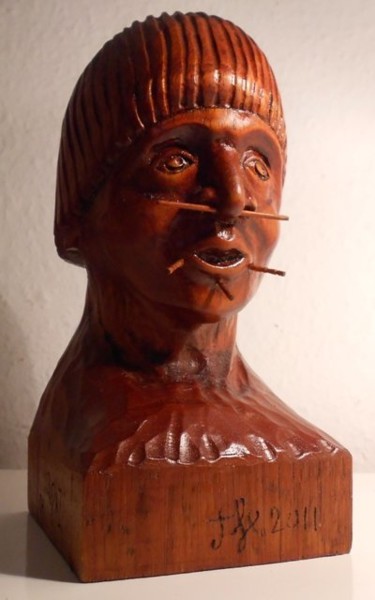 Sculpture titled "YANOMAMI" by Pedro Alberto Galindo Chagín, Original Artwork