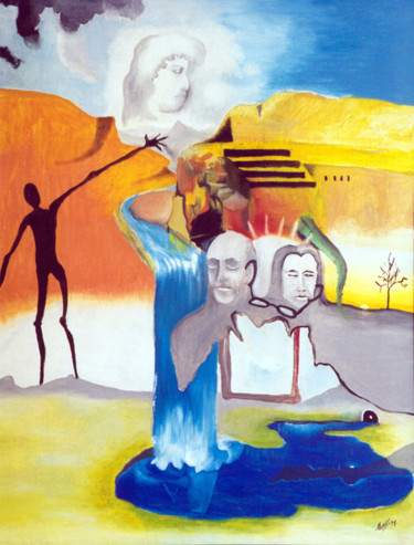 Pintura intitulada "Cascata.jpg" por Pedro Ildo, Obras de arte originais, Óleo