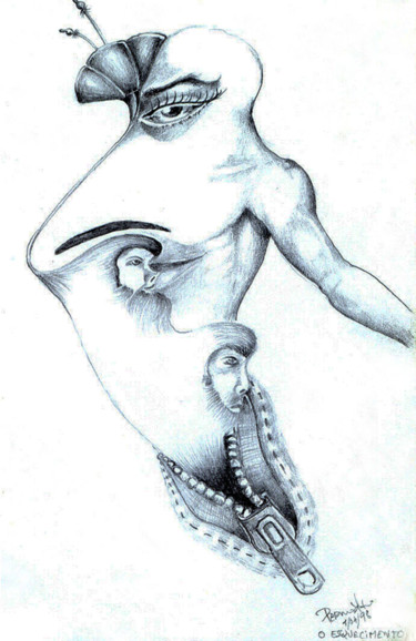 Drawing titled "Esqueçimento.jpg" by Pedro Ildo, Original Artwork, Graphite
