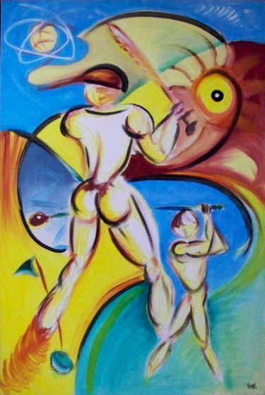 Pintura intitulada "Golf.jpg" por Pedro Ildo, Obras de arte originais, Acrílico