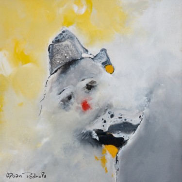 Painting titled "La joie de l'enfant…" by Pedrola Alban, Original Artwork, Acrylic Mounted on Cardboard