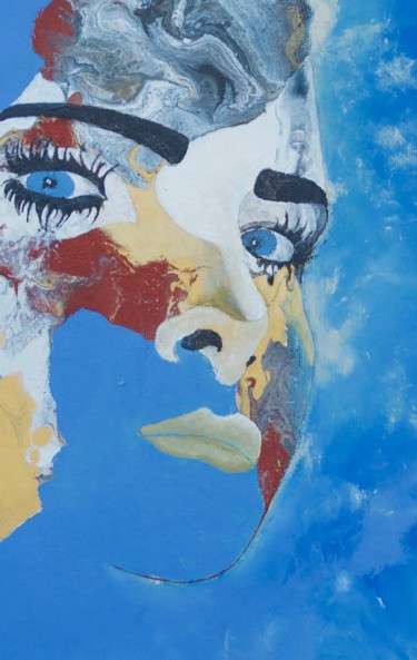 Peinture intitulée "regard intense" par Pedrola Alban, Œuvre d'art originale, Acrylique Monté sur Carton