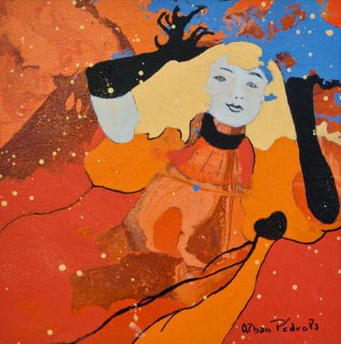 Painting titled "Vibrations Chromati…" by Pedrola Alban, Original Artwork, Acrylic Mounted on Cardboard