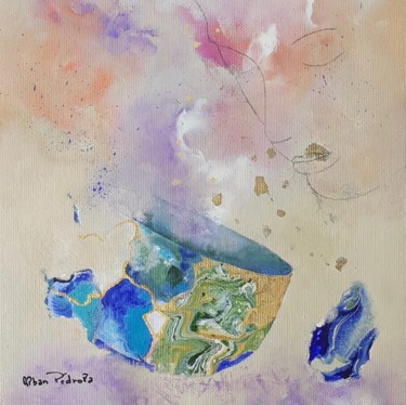 Malerei mit dem Titel "La Fissure du Temps…" von Pedrola Alban, Original-Kunstwerk, Acryl