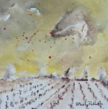 Peinture intitulée "Dernière Neige dans…" par Pedrola Alban, Œuvre d'art originale, Acrylique