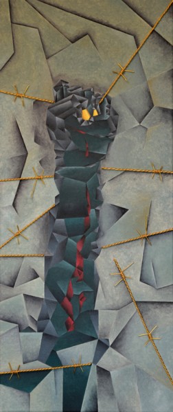 Malerei mit dem Titel "Escape" von Pedro Noir, Original-Kunstwerk, Öl Auf Keilrahmen aus Holz montiert