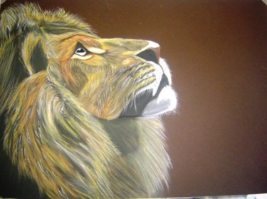 Painting titled "LION" by Pedro Ribeiro, Original Artwork