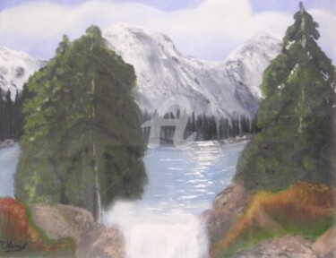 Painting titled "la cascada" by Pedro Nuñez Castaño, Original Artwork, Acrylic