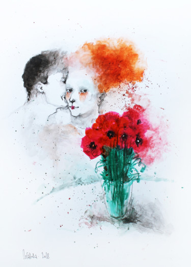"Love" başlıklı Tablo Pegaso tarafından, Orijinal sanat, Suluboya