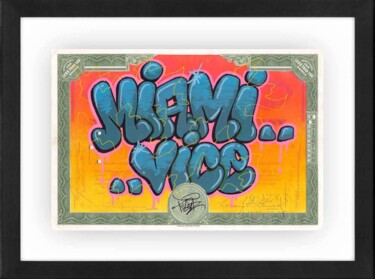 Painting titled "Miami Vice" by Pegaz, Original Artwork, Acrylic