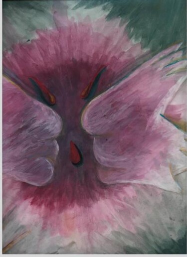 Malerei mit dem Titel "Engelsteufel, L`ang…" von Peggy Hamfler, Original-Kunstwerk, Andere