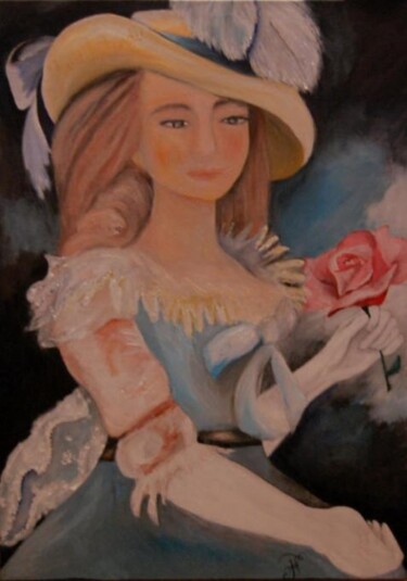Malerei mit dem Titel "Marie Antoinette -…" von Peggy Hamfler, Original-Kunstwerk, Öl