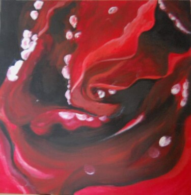 Painting titled "Rosary the Rose" by Peggy Hamfler, Original Artwork