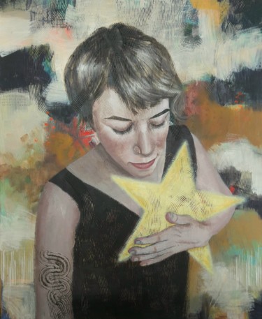 Peinture intitulée "La bonne étoile" par Peggy Lurton, Œuvre d'art originale, Acrylique