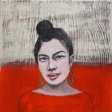 Peinture intitulée "Rouge passion" par Peggy Lurton, Œuvre d'art originale, Acrylique