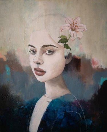Peinture intitulée "Lily portrait" par Peggy Lurton, Œuvre d'art originale, Acrylique