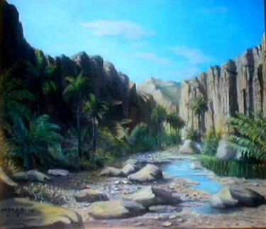 Painting titled "Paysage sud" by Peintrecherabi, Original Artwork