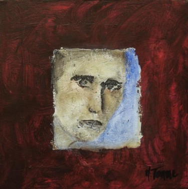 Painting titled "Portrait d'un incon…" by Muryel Tomme, Original Artwork, Oil