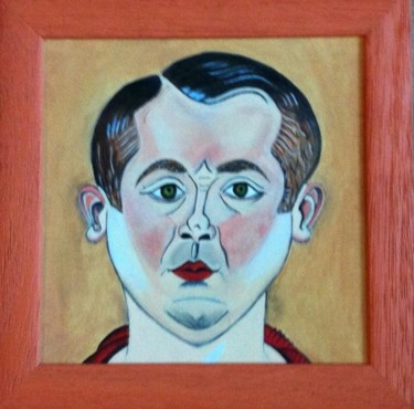 Peinture intitulée "Portrait de Miro" par Michèle Monnet, Œuvre d'art originale