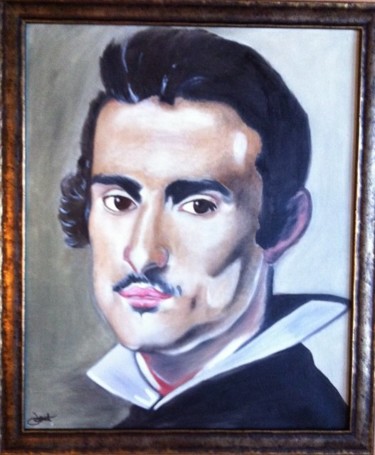 Peinture intitulée "Portrait de Velasqu…" par Michèle Monnet, Œuvre d'art originale