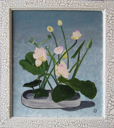 Painting titled "99-ikebana.jpg" by Bernard Ledoyen, Original Artwork, Oil