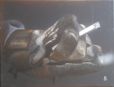 Peinture intitulée "198-carbonisation.j…" par Bernard Ledoyen, Œuvre d'art originale, Huile