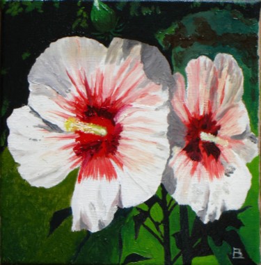 Peinture intitulée "265-hibiscus-des-ma…" par Bernard Ledoyen, Œuvre d'art originale