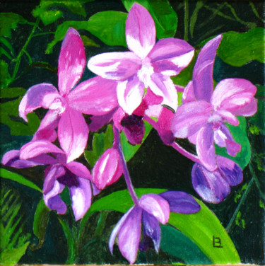 Peinture intitulée "268-dendrobium.jpg" par Bernard Ledoyen, Œuvre d'art originale