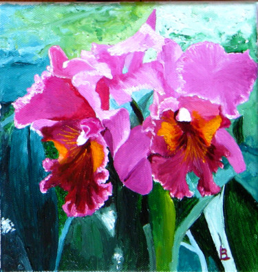 Painting titled "271-cattleya.jpg" by Bernard Ledoyen, Original Artwork