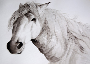 Arts numériques intitulée "cheval" par Jade, Œuvre d'art originale, Photo montage