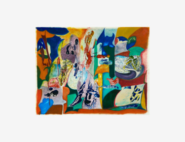 Peinture intitulée "chaos de couleurs" par Jade, Œuvre d'art originale, Huile
