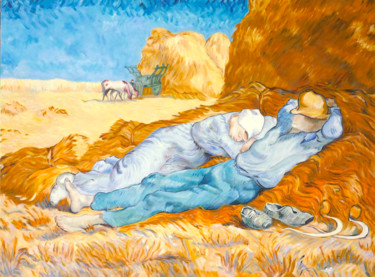 Ζωγραφική με τίτλο "D'après Cézanne" από Jade, Αυθεντικά έργα τέχνης, Λάδι