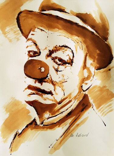 Peinture intitulée "Clowne inquiétant N…" par Galerie Peinture  Arts De Lyon, Œuvre d'art originale, Photographie numérique…