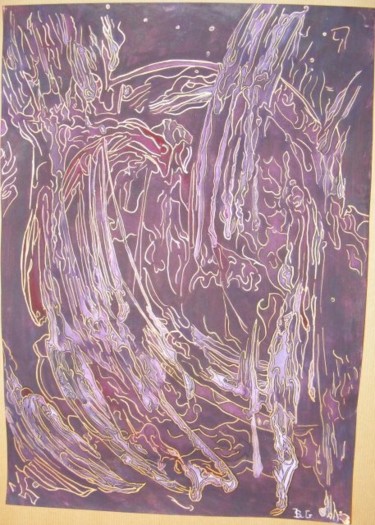 Peinture intitulée "ERUPTION" par Isabelle Peinture Moderne, Œuvre d'art originale, Huile