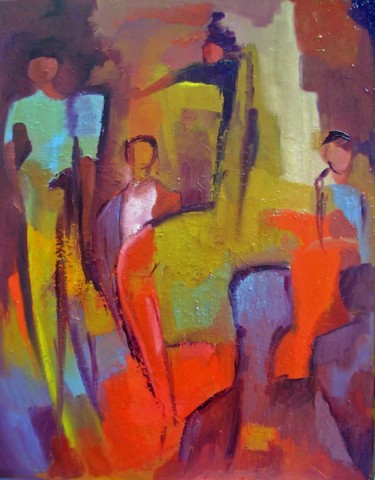 Painting titled "danse.jpg" by Maxemile, Original Artwork, Oil