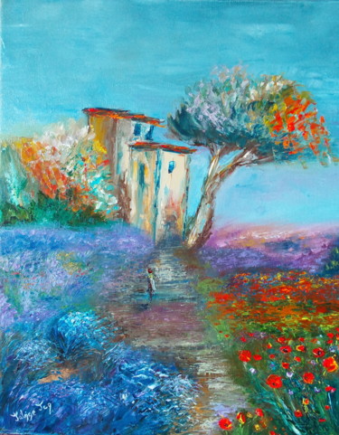 Painting titled "Provence" by Sabine, Original Artwork, Oil