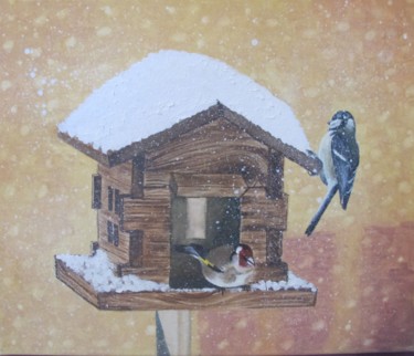 Peinture intitulée "maison d'oiseaux" par Dany.R, Œuvre d'art originale