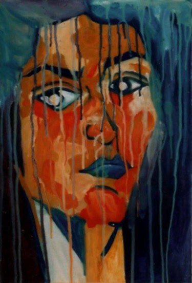 Pintura titulada "après la pluie vien…" por Vanessa Sauvage, Obra de arte original, Oleo
