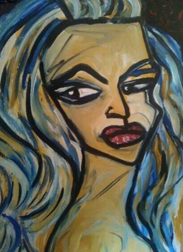 Painting titled "Captivée" by Vanessa Sauvage, Original Artwork