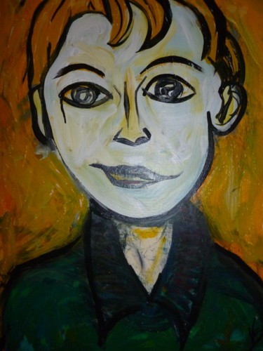 Painting titled "L'enfant" by Vanessa Sauvage, Original Artwork