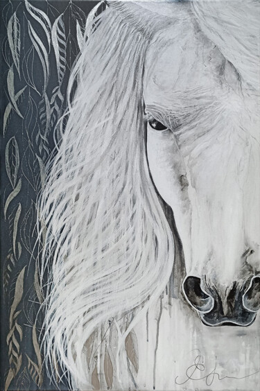 Peinture intitulée "The Big Love. Horse" par Ekaterina Khovanskaya, Œuvre d'art originale, Acrylique